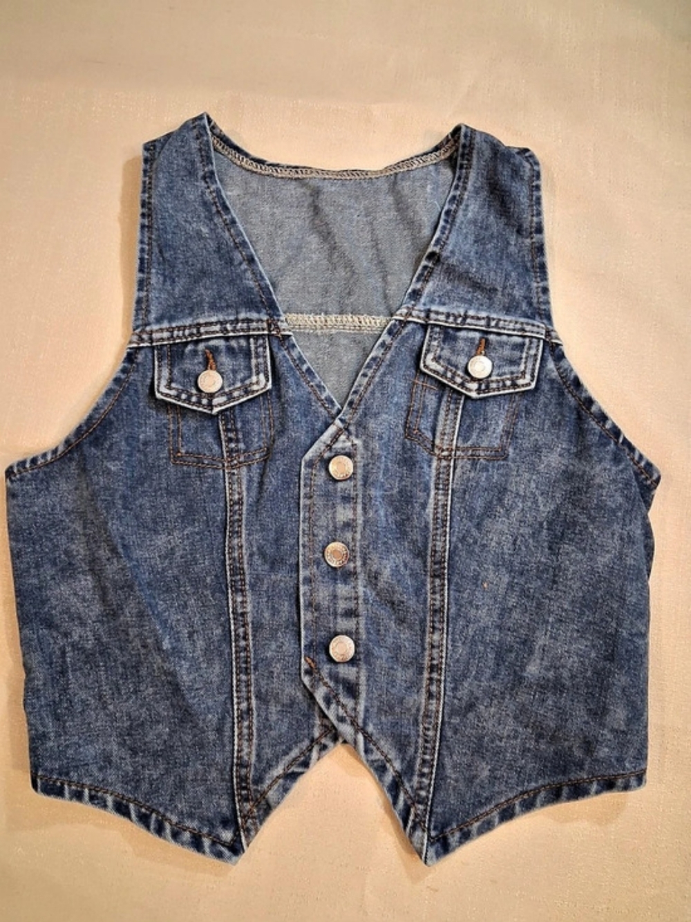 Shein Blue Denim Vest "L"